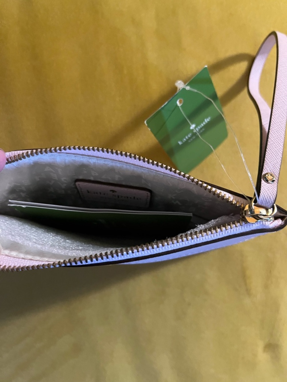 kate spade Pale Blush Leather Wristlet with Gold Hardware - Picture 3 of 5